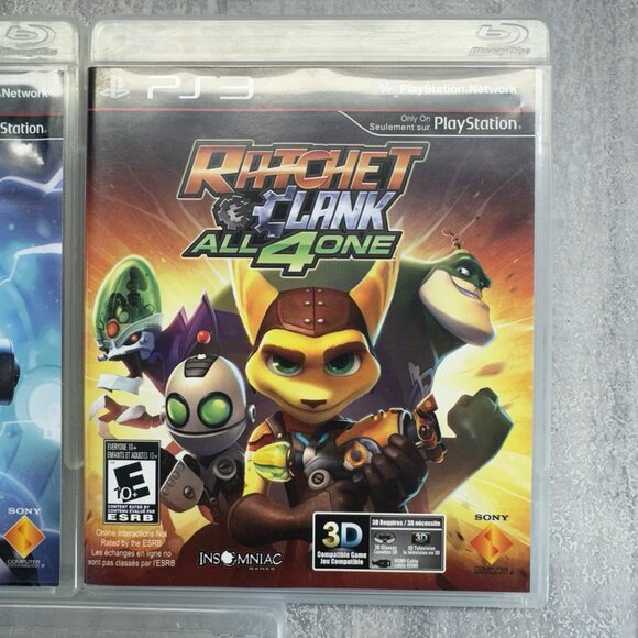 Ratchet & Clank PS3 Lot All 4 One Tools of Destruction Crack In Time CIB VGC - Picture 3 of 12